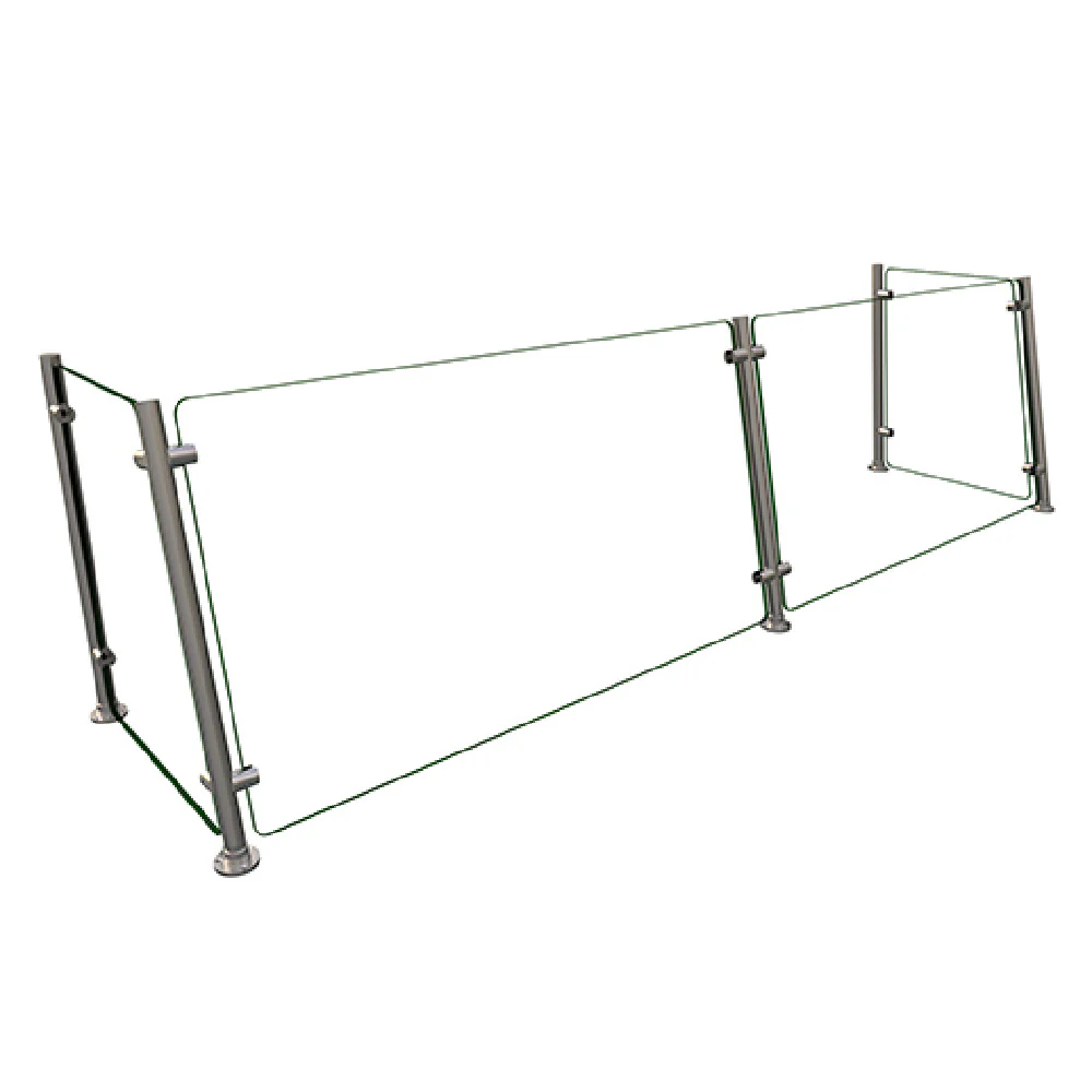Hatco EP15-72 72 Inch Full Service Pass-over Sneeze Guard Stainless Steel with Glass