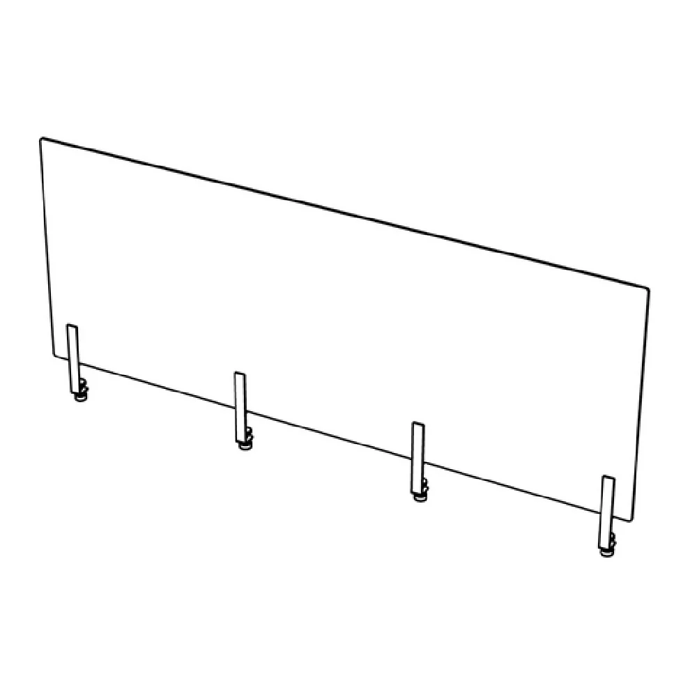 BauscherHepp VE-66044 70 Inch Vertical Protection Shield Made of Acrylic Glass