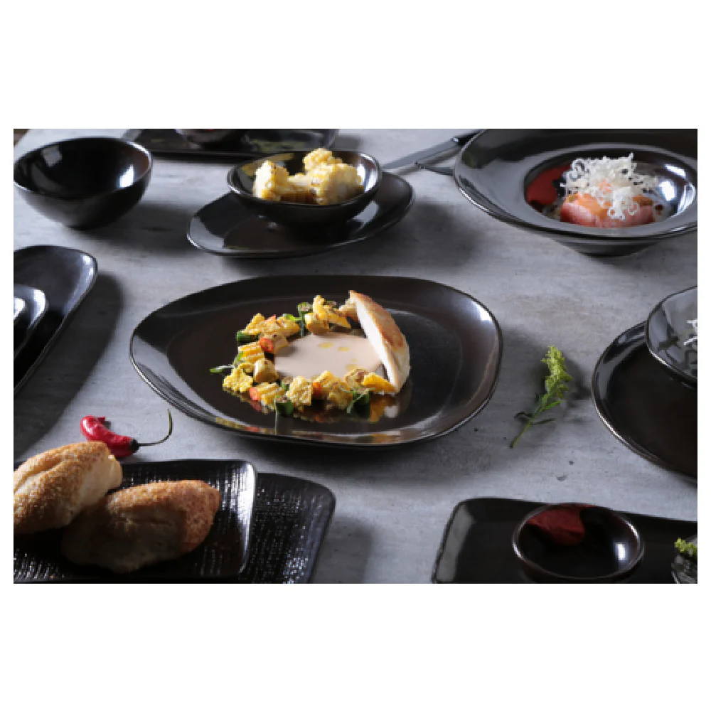 Porto Brasil 1431109301 8.5 Inch Stoneware Dessert Plate Stackable Metallica Porto Brasil 1431109301 8.5 Inch Stoneware Dessert Plate Stackable Metallica