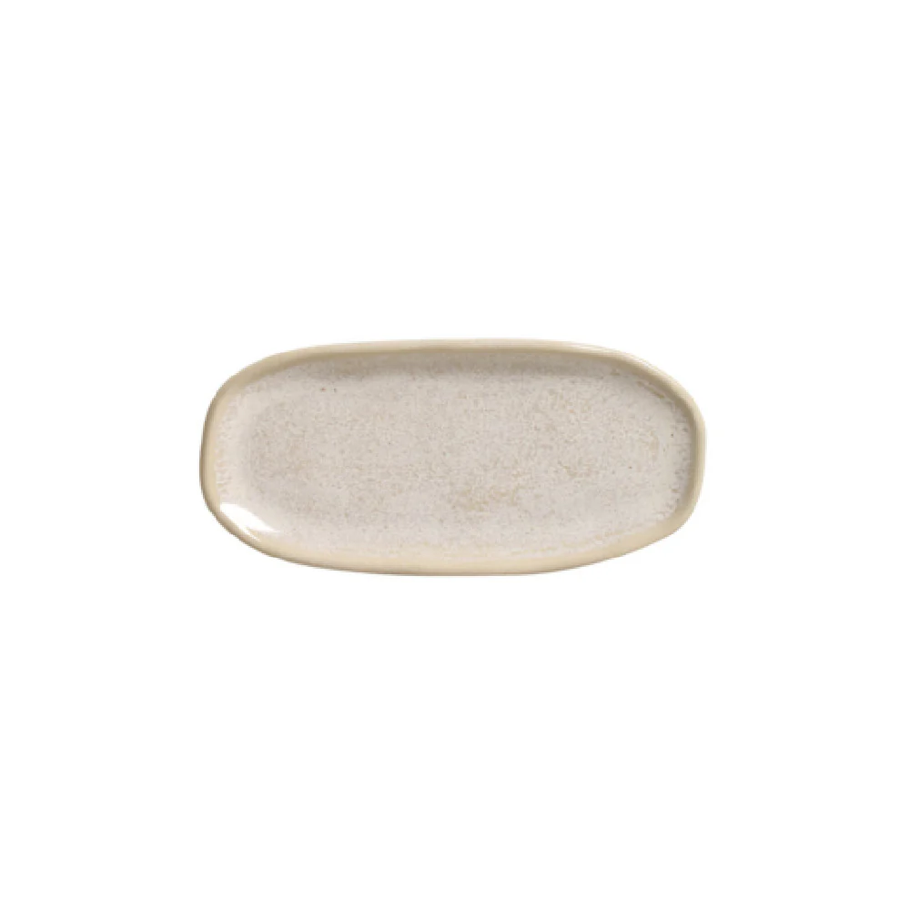 Porto Brasil 15214108501 6.5 Inch Shallow Organic Plater Mini Oval Stoneware