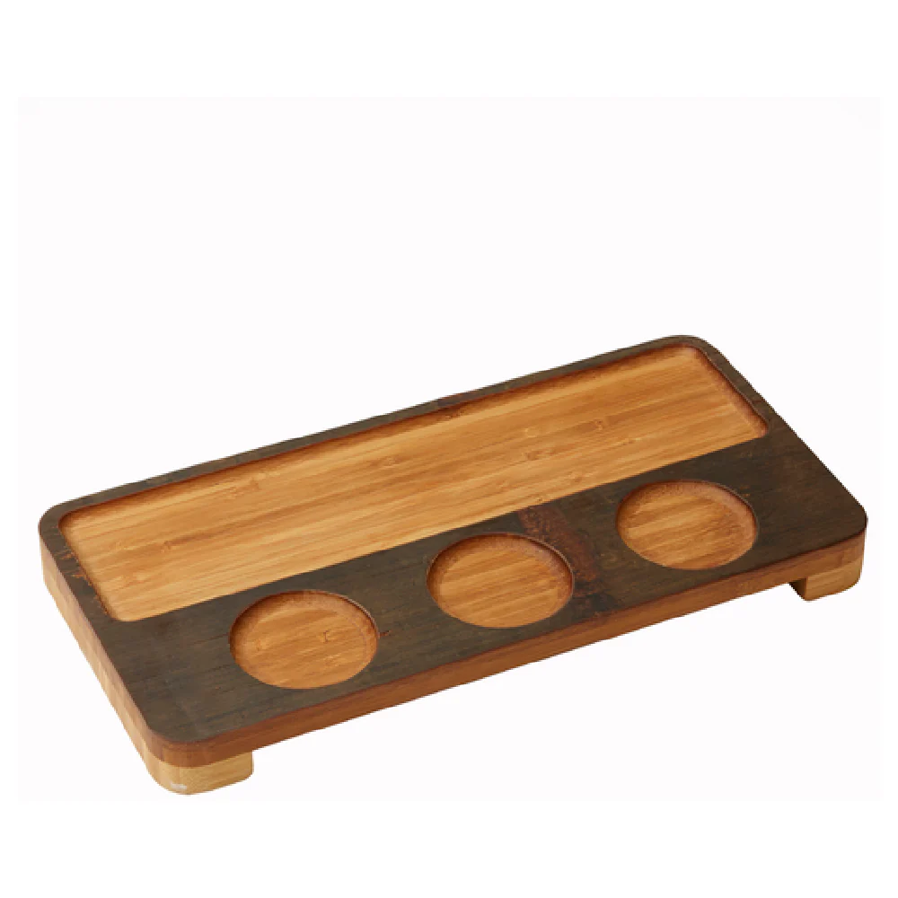 American Metalcraft BWF3 13-7/8 Inch Flight Serving Paddle Carbonized Bamboo