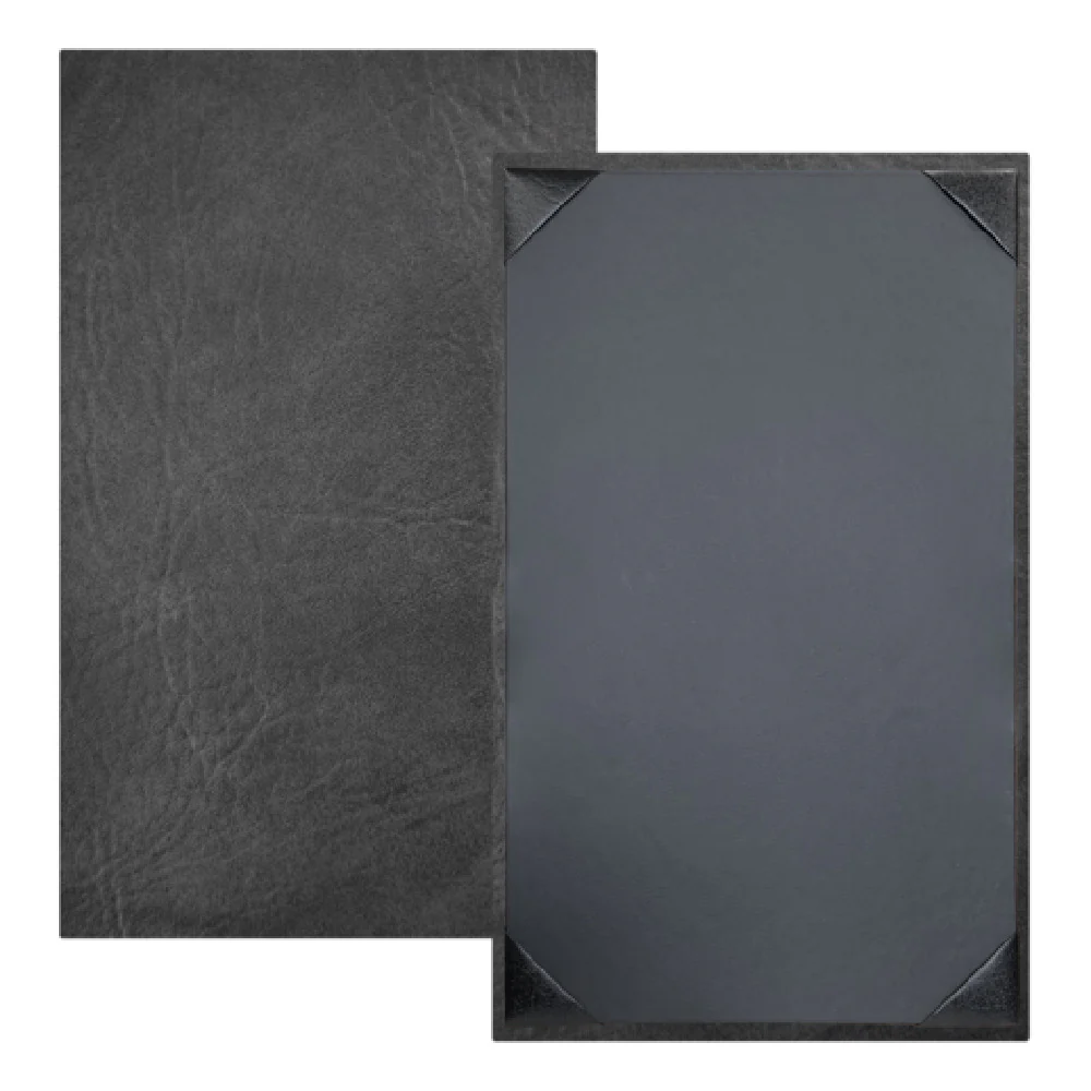 Risch HAR-1V 8.5X14 Leather Menu Cover Antibacterial Antimicrobial Black 25 Packs Risch HAR-1V 8.5X14 Leather Menu Cover Antibacterial Antimicrobial Black 25 Packs