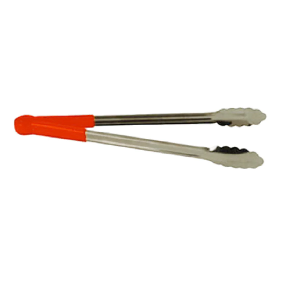 Thunder Group SLTG816R 16 Inch Utility Tongs One-piece Non-slip Red Stainless Steel