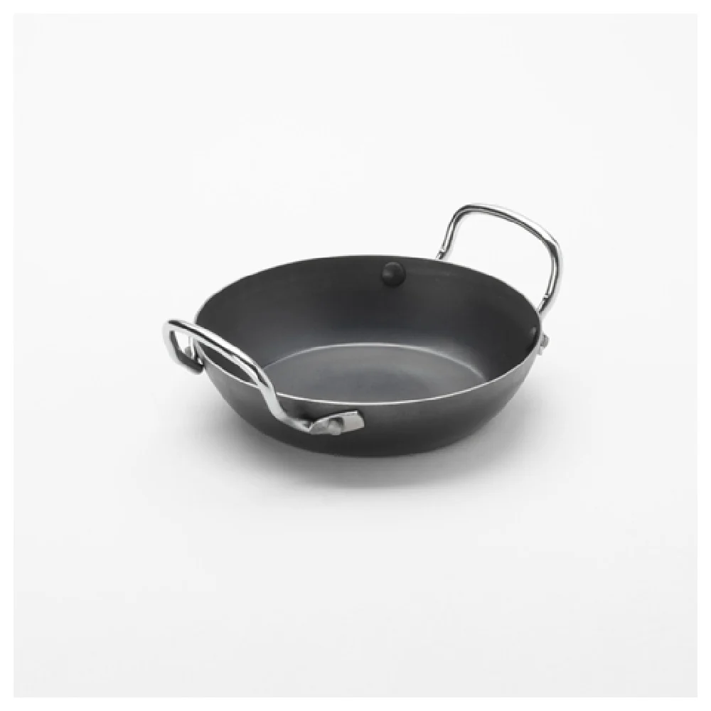 American Metalcraft BSPP6 18 Oz Paella Pan 7.75 Inch Round Black Steel