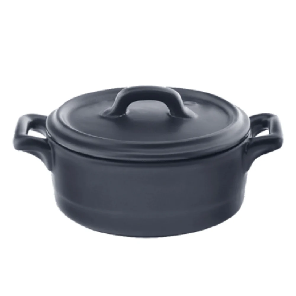 Bon Chef 1600005PBLACK 5-1/4 Inch Cocottes Cover Lid Porcelain Matte Black Bon Chef 1600005PBLACK 5-1/4 Inch Cocottes Cover Lid Porcelain Matte Black