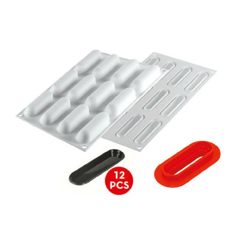 JB Prince MA275 4 Inch Fingers 30 Silicone Mold with Cutter 12 Indents
