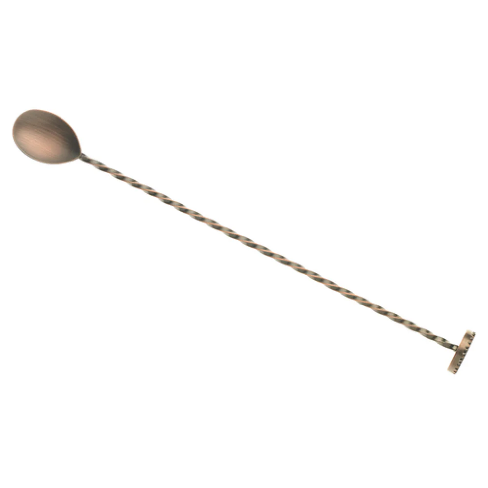 Mercer Culinary M37018ACP 11-13/16 Inch One-Piece Bar Spoon With Muddler Antique Copper-Plated Finish Mercer Culinary M37018ACP 11-13/16 Inch One-Piece Bar Spoon With Muddler Antique Copper-Plated Finish