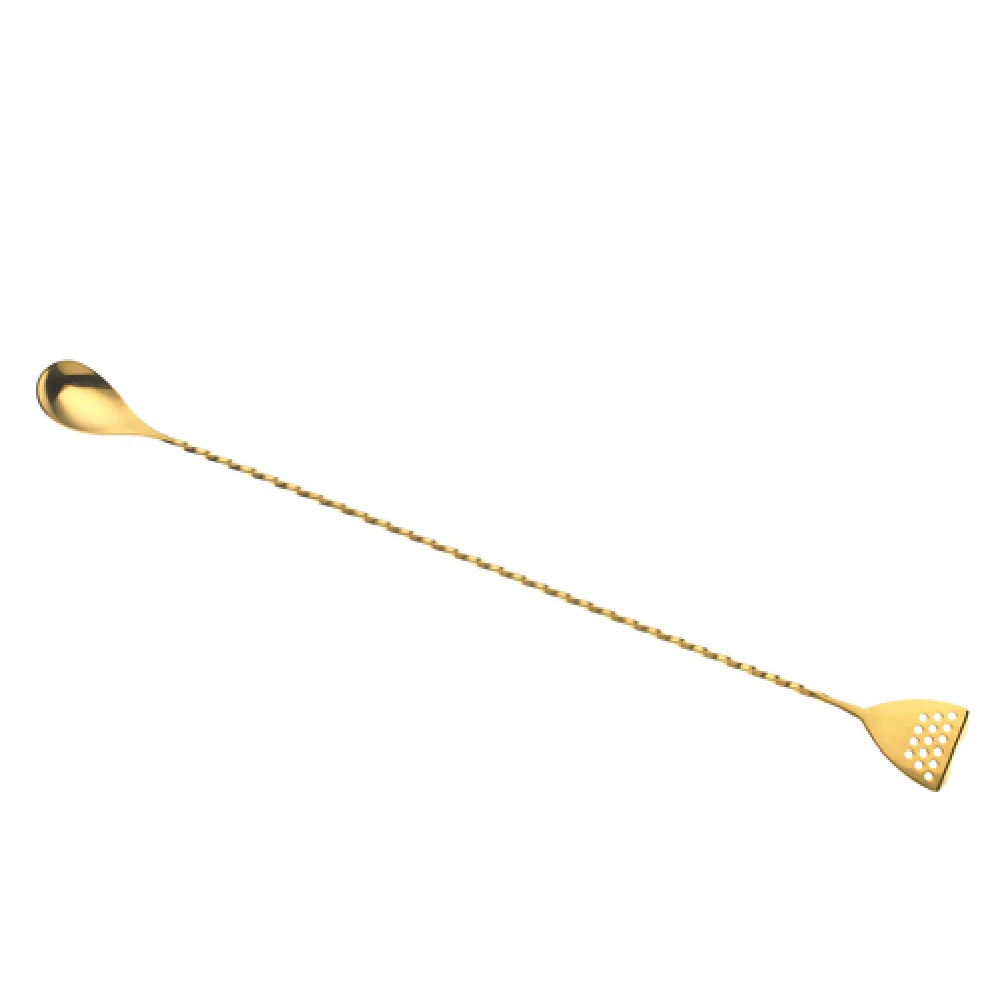 Mercer Culinary M37072GD 15-3/4 Inch Strainer End Bar Spoon Stainless Steel Gold Plated Mercer Culinary M37072GD 15-3/4 Inch Strainer End Bar Spoon Stainless Steel Gold Plated