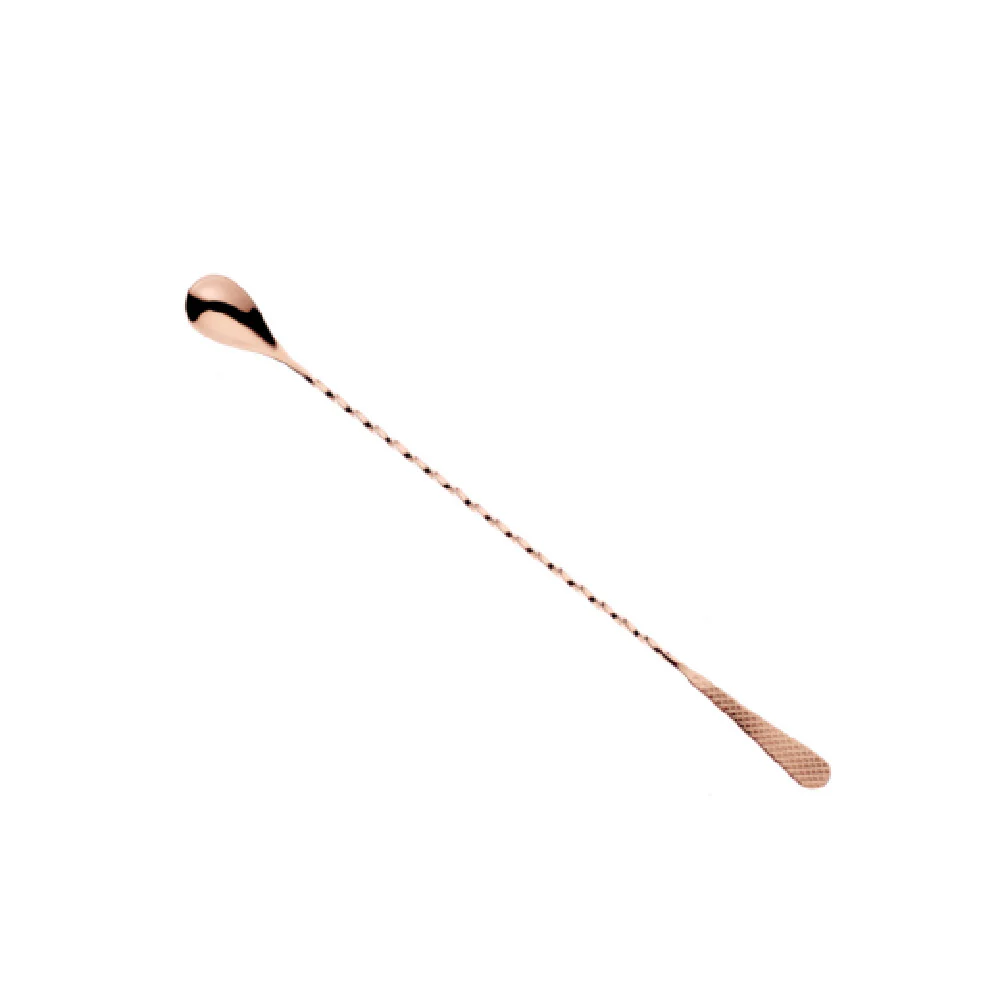 Mercer Culinary M37204CP 13-3/16 Inch Bar Spoon Twisted Stem Copper-Plated Stainless Steel Mercer Culinary M37204CP 13-3/16 Inch Bar Spoon Twisted Stem Copper-Plated Stainless Steel