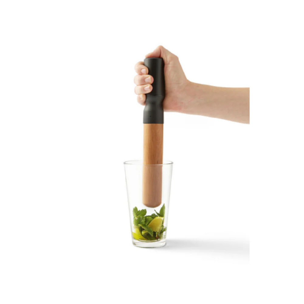 Taylor 5268411 Length 8 Inch Cocktail Muddler and Reamer Wood Glass