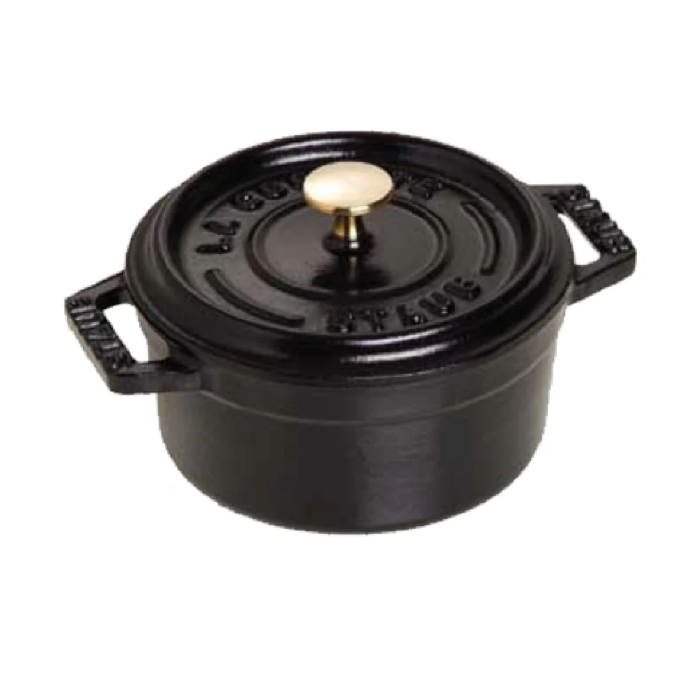 Zwilling 1101225 0.5 Quart Round Cocotte with Cover Enameled Cast Iron Black