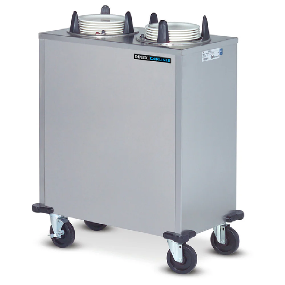Dinex DXPIDP3E1012 17 Inch Enclosed Mobile Plate Dispenser Stainless Steel with Unheated Design