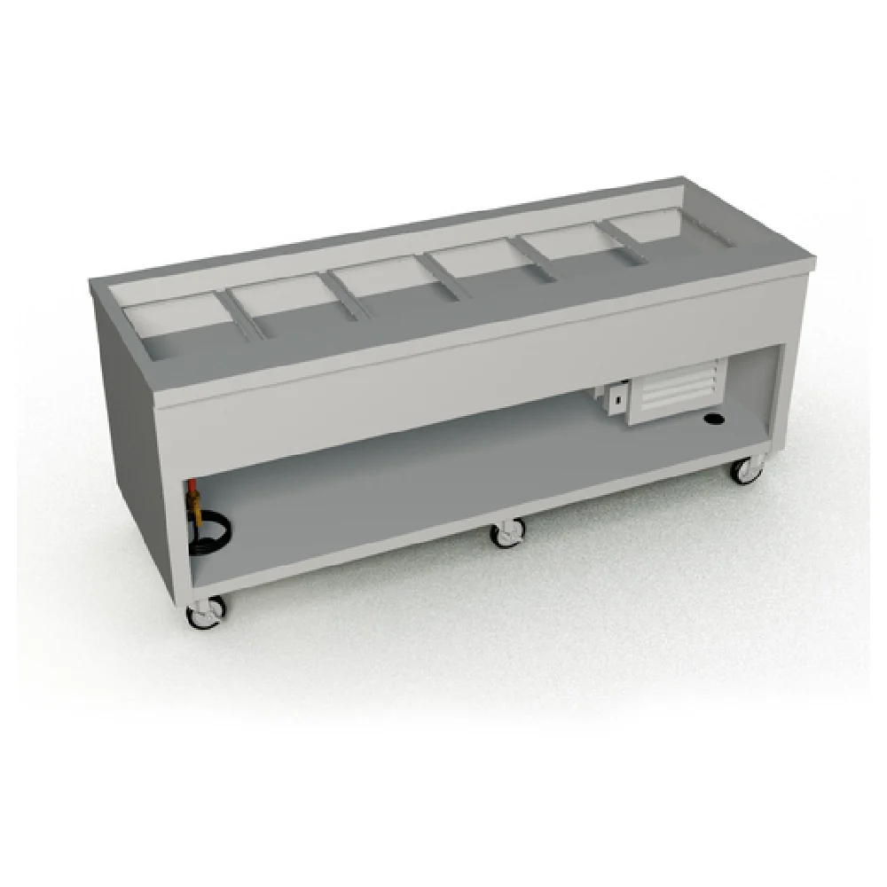 Duke TCM-88PG-N7_217127 88 Inch Mobile Cold Food Unit with Stainless Steel Top