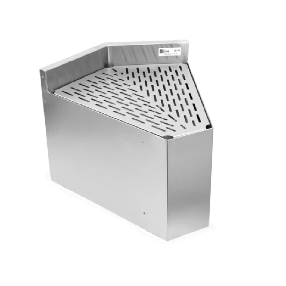 John Boos UBDB-2112-45-IC-X 21 Inch Inside Corner Angle Filler Stainless Steel with Drainboard Top