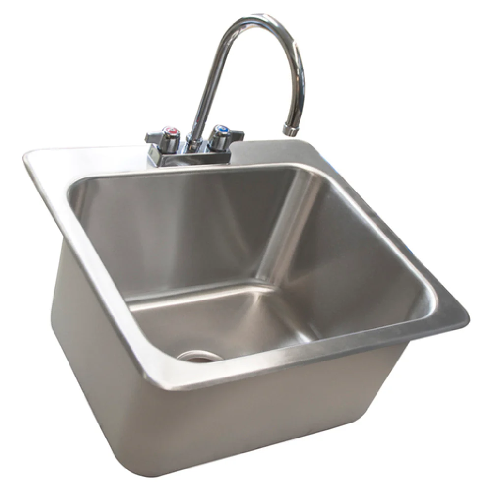 BK Resources DDI-20161224-P-G 23 Inch Deep Drawn Drop-In Sink Stainless Steel with Faucet BK Resources DDI-20161224-P-G 23 Inch Deep Drawn Drop-In Sink Stainless Steel with Faucet