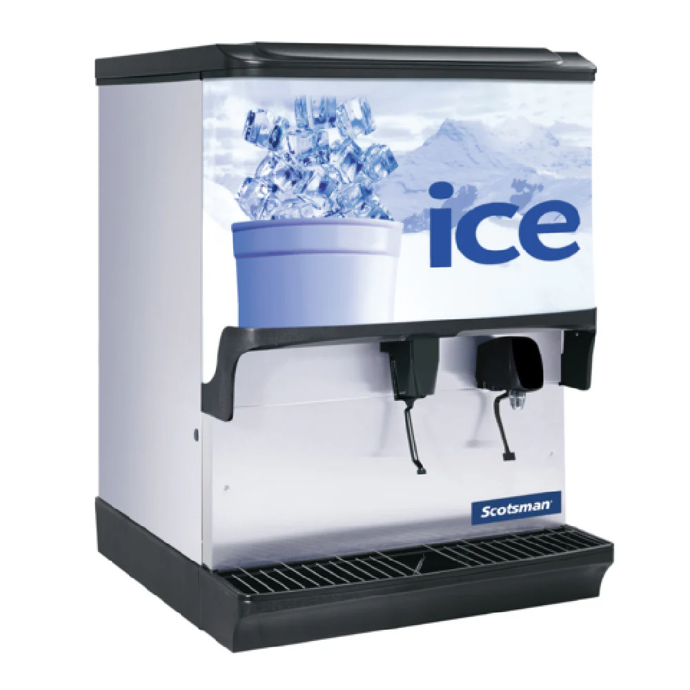 Scotsman IOD250WF-1 Ice Dispenser Counter Model 250 Lb Storage Capacity with Water Lever Scotsman IOD250WF-1 Ice Dispenser Counter Model 250 Lb Storage Capacity with Water Lever