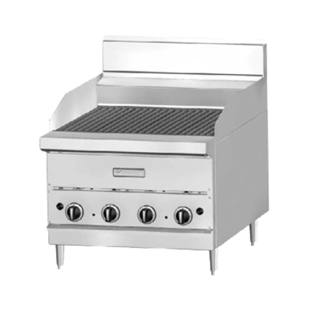 Garland G48-BRL_NAT 48 Inch Countertop Gas Charbroiler with Ceramic Briquette 120000 BTU Garland G48-BRL_NAT 48 Inch Countertop Gas Charbroiler with Ceramic Briquette 120000 BTU