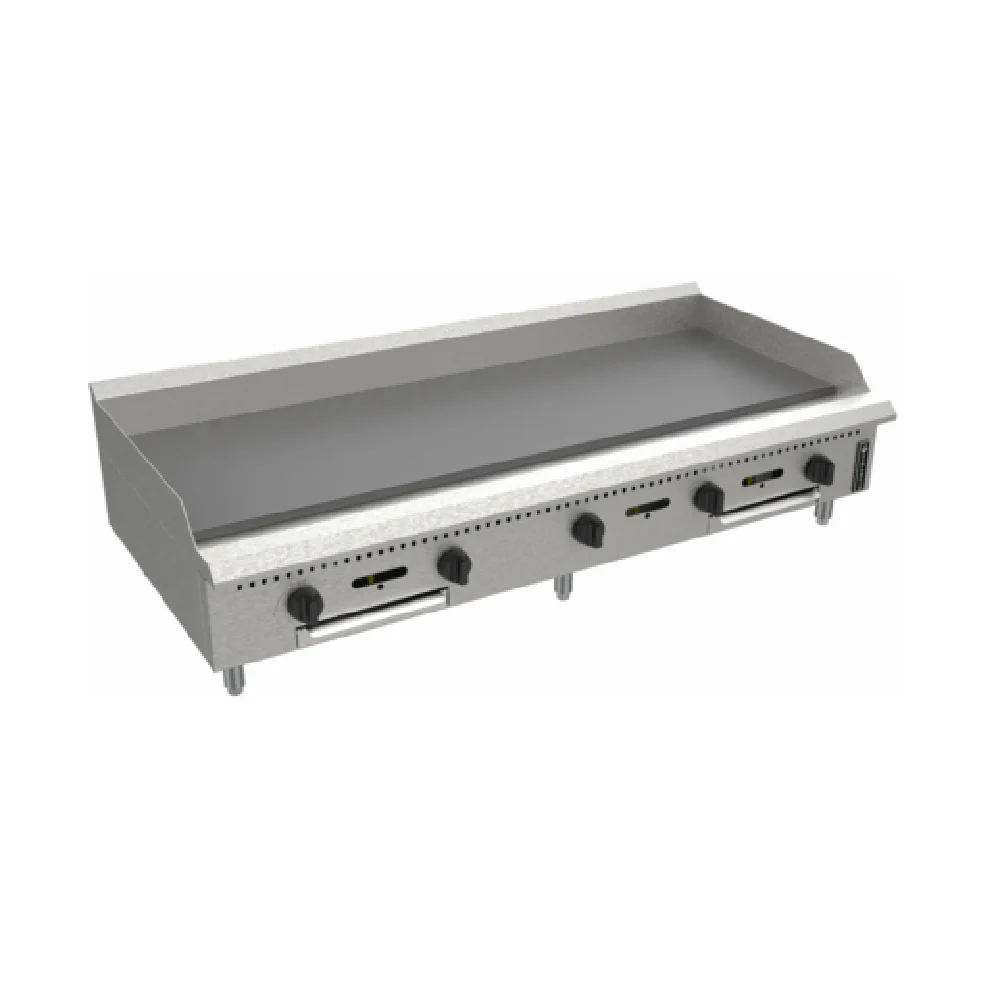 Venancio PGM60G-CT_NAT 60 Inch Gas Griddle with 5 Manual Control Valves 150000 BTU Venancio PGM60G-CT_NAT 60 Inch Gas Griddle with 5 Manual Control Valves 150000 BTU