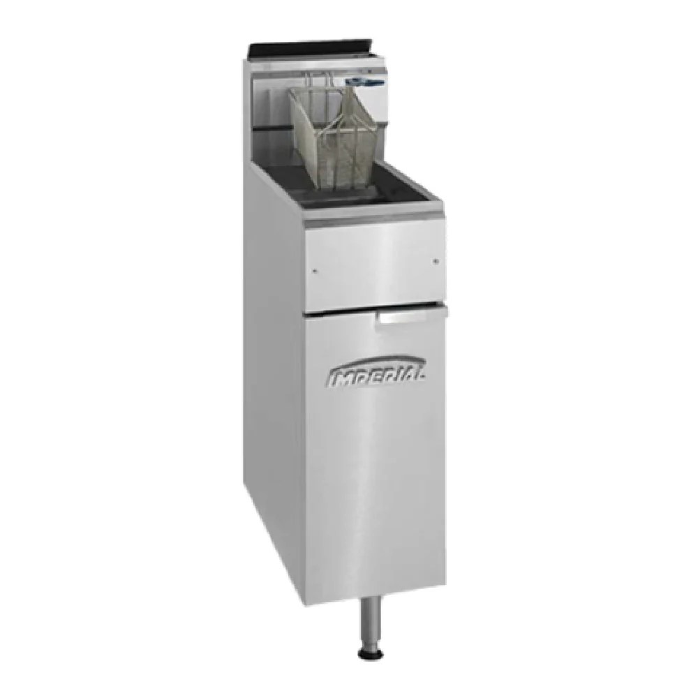 Imperial IFS-25_LP 7.88 Inch Gas Deep Fryer with Crumb Screen 70,000 BTU