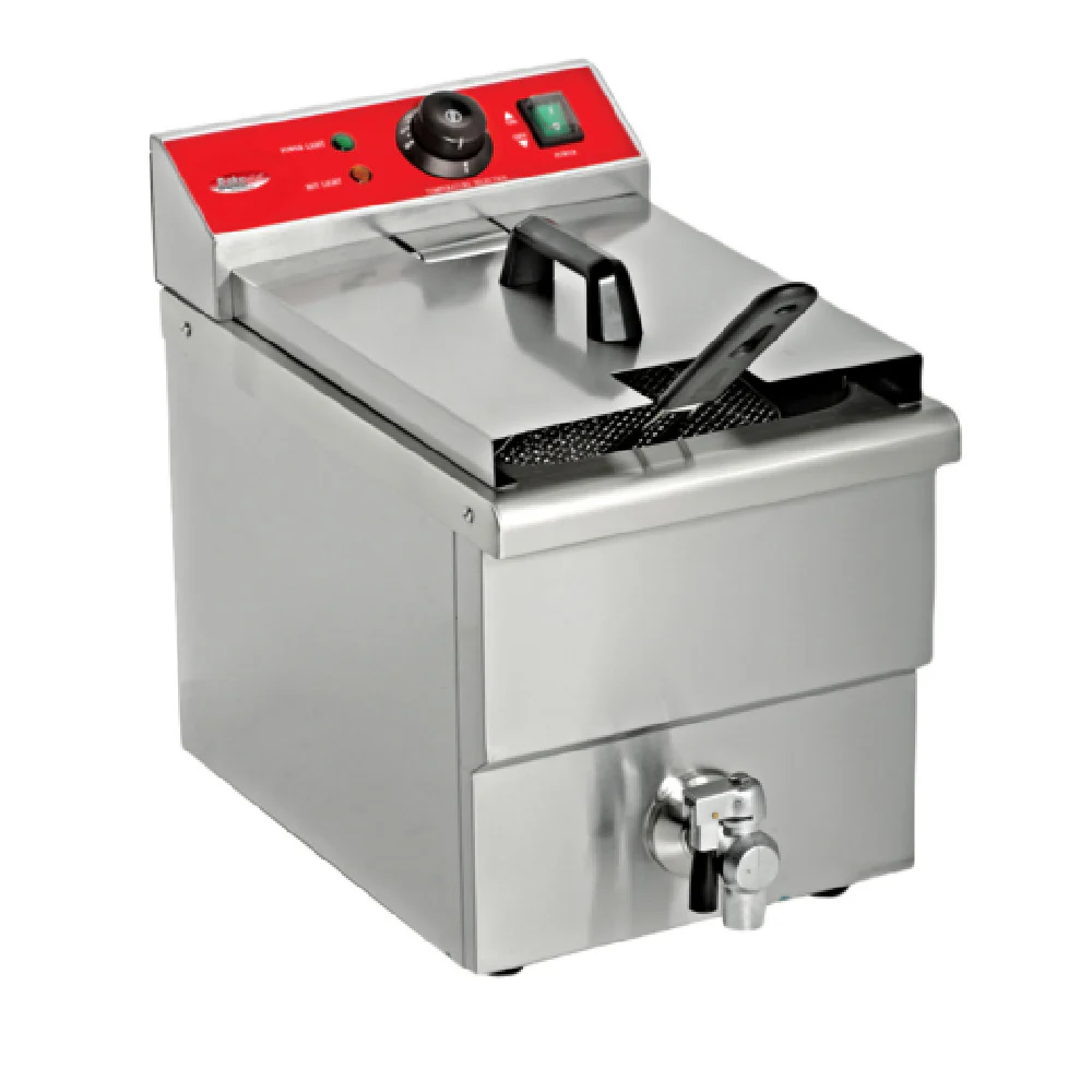 BakeMax BMFE010 12 Inch Commercial Deep Fryer Electric with 6 Liter Oil Capacity BakeMax BMFE010 12 Inch Commercial Deep Fryer Electric with 6 Liter Oil Capacity
