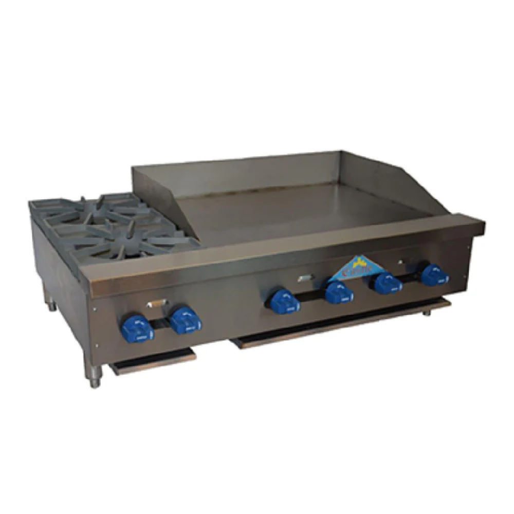 Comstock-Castle FHP42-30 42 Inch Hotplate Griddle Gas Combination 2 Burner 126000 BTU Comstock-Castle FHP42-30 42 Inch Hotplate Griddle Gas Combination 2 Burner 126000 BTU