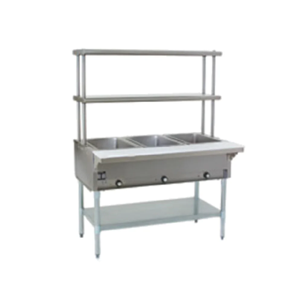 Eagle HT3-NG-FM-X 48 Inch Gas Hot Food Table with 3 Wells 10500 BTU