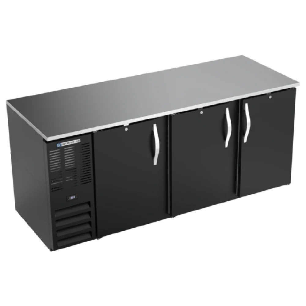 Beverage Air BB78HC-F-B Refrigerated Food Rated Back Bar Storage Cabinet Three-section Beverage Air BB78HC-F-B Refrigerated Food Rated Back Bar Storage Cabinet Three-section