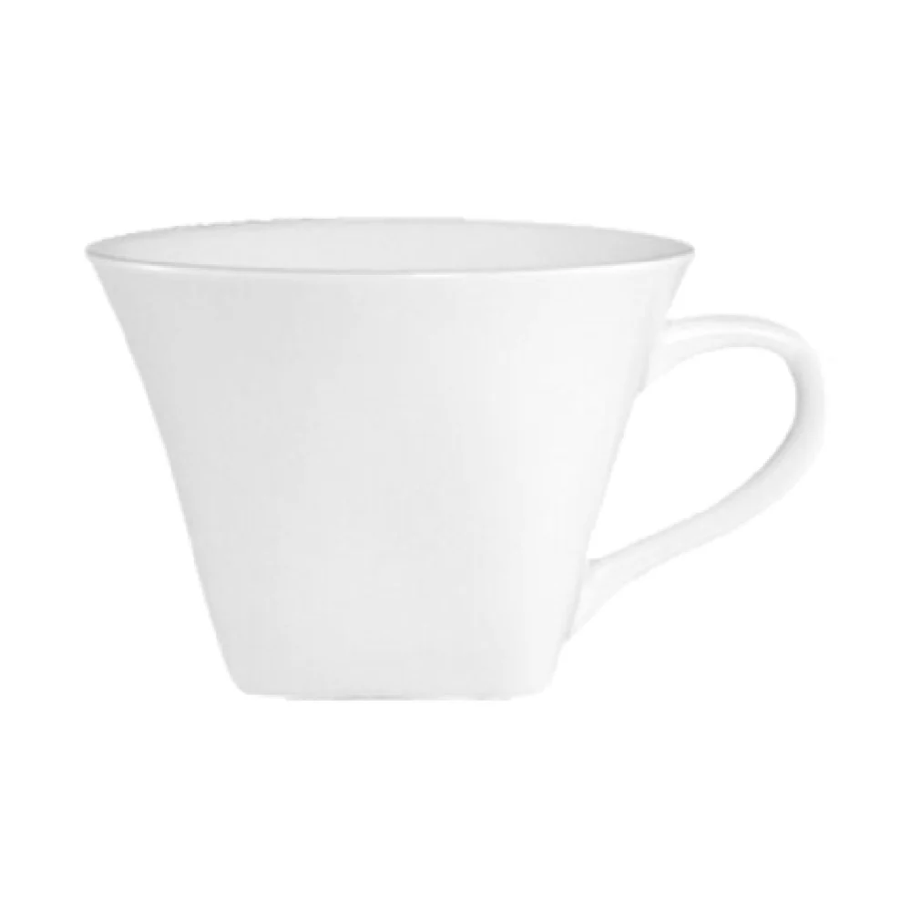 International Tableware EL-30 6 Oz Cup Low With Handle Porcelain Bright White 3-1/2 Inch