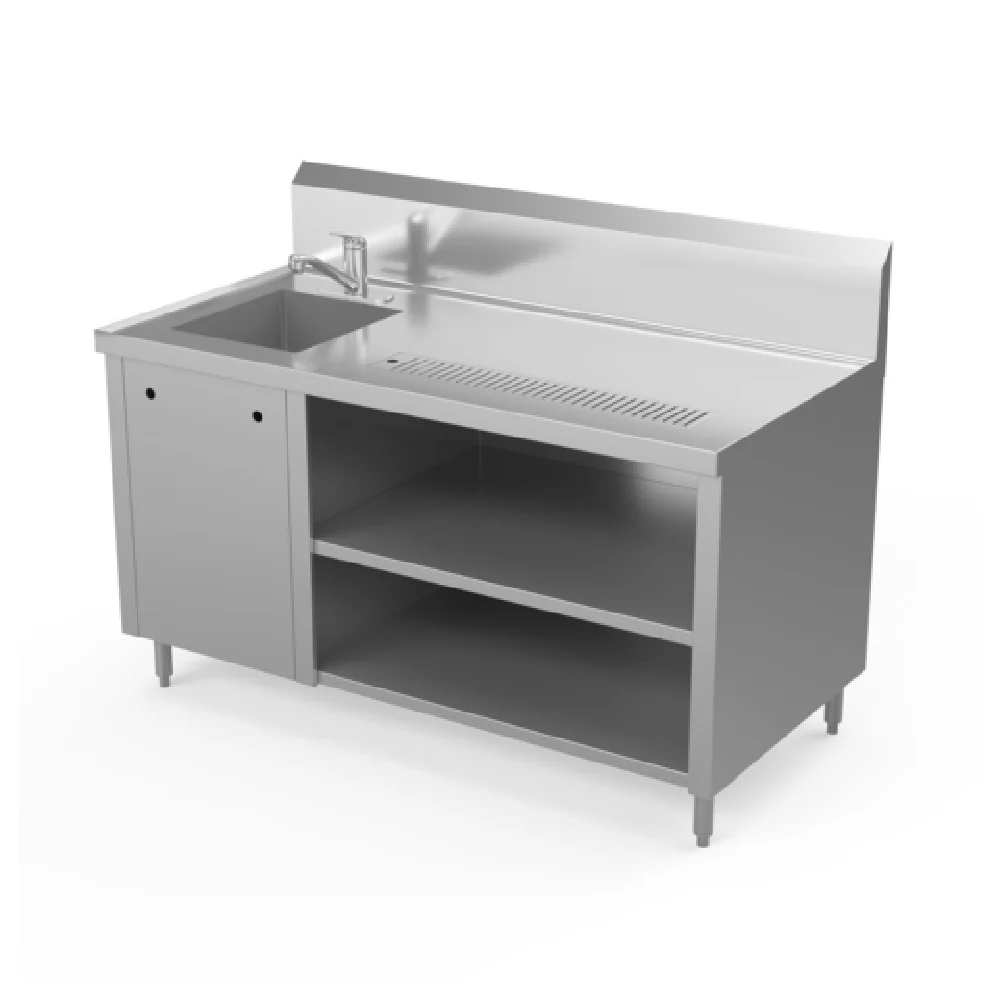 Winholt STCT-BC-3060-L 60 Inch Beverage Counter with Built-In Sink and Urn Trough Winholt STCT-BC-3060-L 60 Inch Beverage Counter with Built-In Sink and Urn Trough
