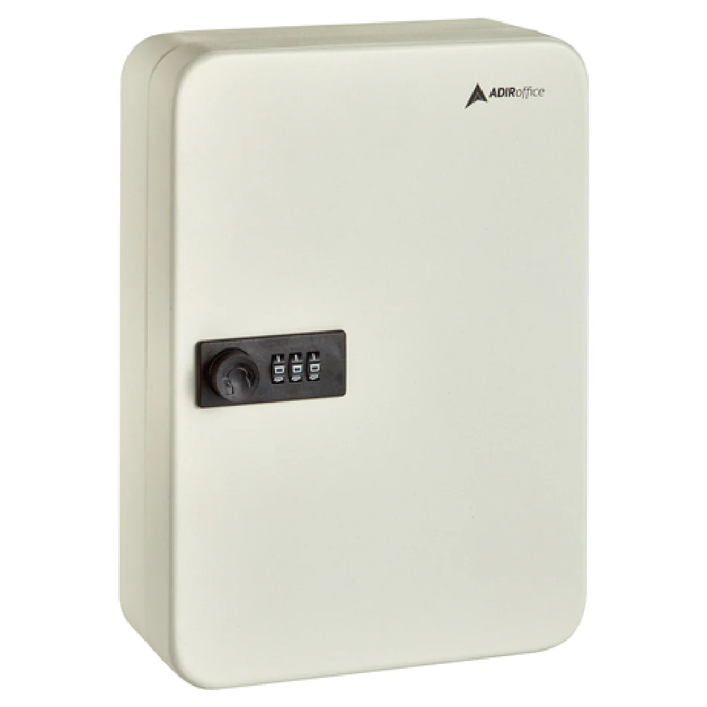 Alpine Industries ADI682-48-WHI 7.1 Inch White Key Cabinet Steel with Combination Lock