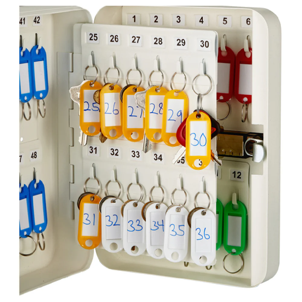 Alpine Industries ADI682-48-WHI 7.1 Inch White Key Cabinet Steel with Combination Lock Alpine Industries ADI682-48-WHI 7.1 Inch White Key Cabinet Steel with Combination Lock