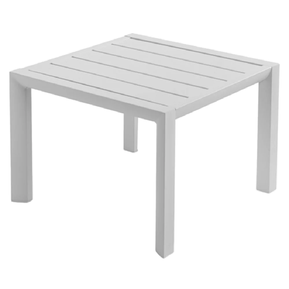 Grosfillex US040096 20 Inch Glacier White Aluminum Outdoor Low Table