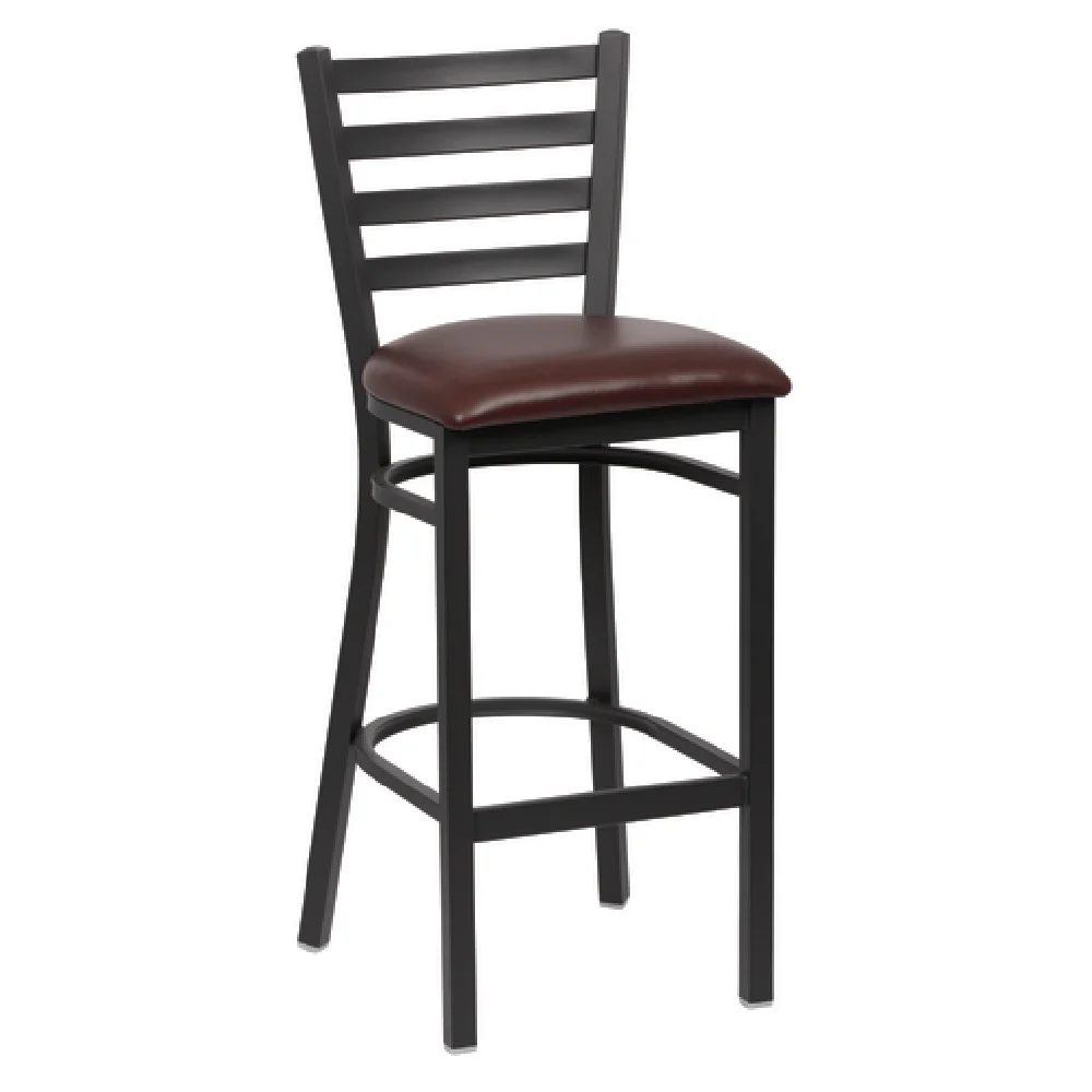 Royal Industries ROY 9002 BRN Bar Stool Ladder Back 17