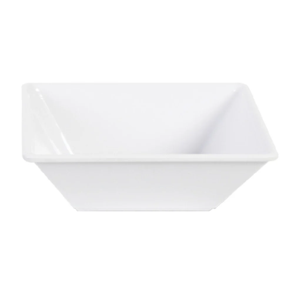 Thunder Group PS5004W 8 oz Bowl Square Break-Resistant Melamine White