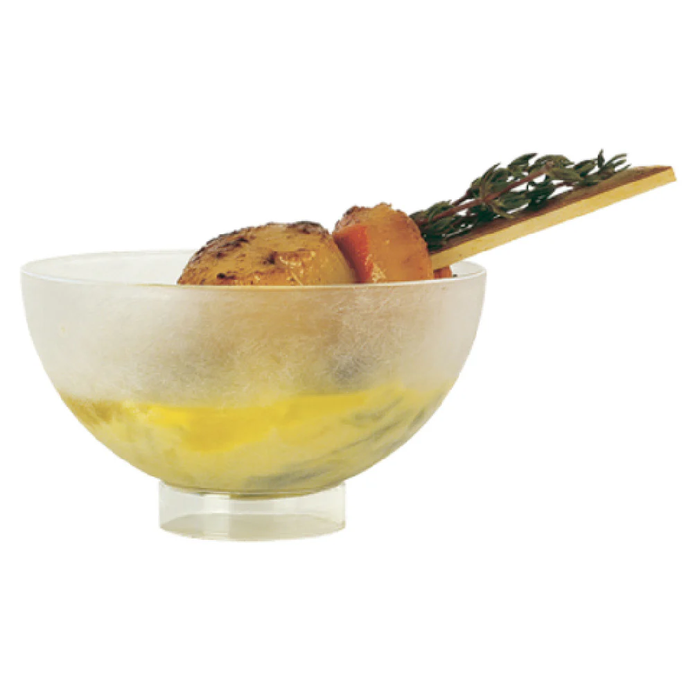 JB Prince R488 1-3/4 Oz Disposable Bowl Plastic Frosted Pack of 200