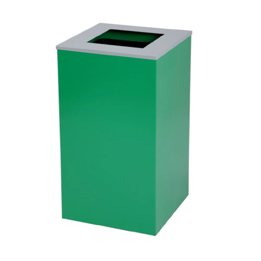 Alpine Industries ALP4450-KIT-GRN-S 29 Gallon Recycling Bin Metal Green