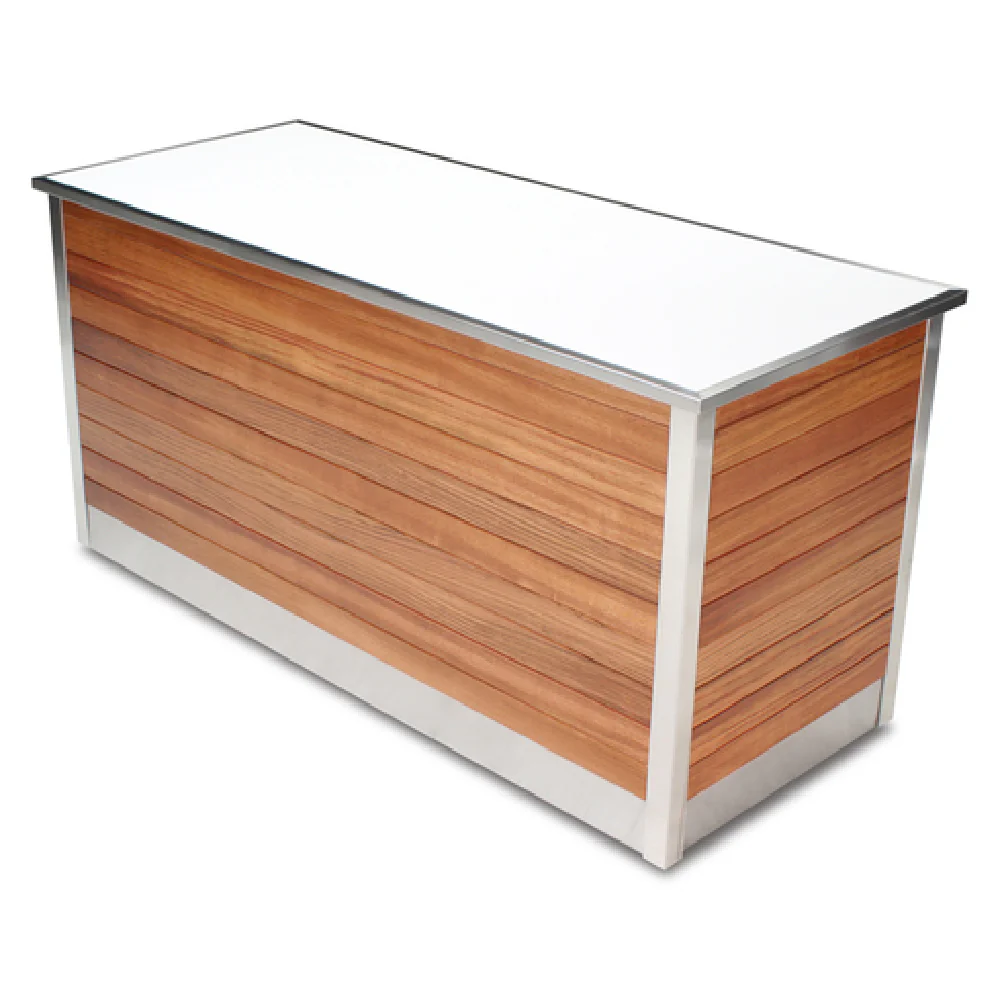 Forbes Industries F30-5161-8 84 Inch Tropical Hardwood Buffet Station with Cabinet