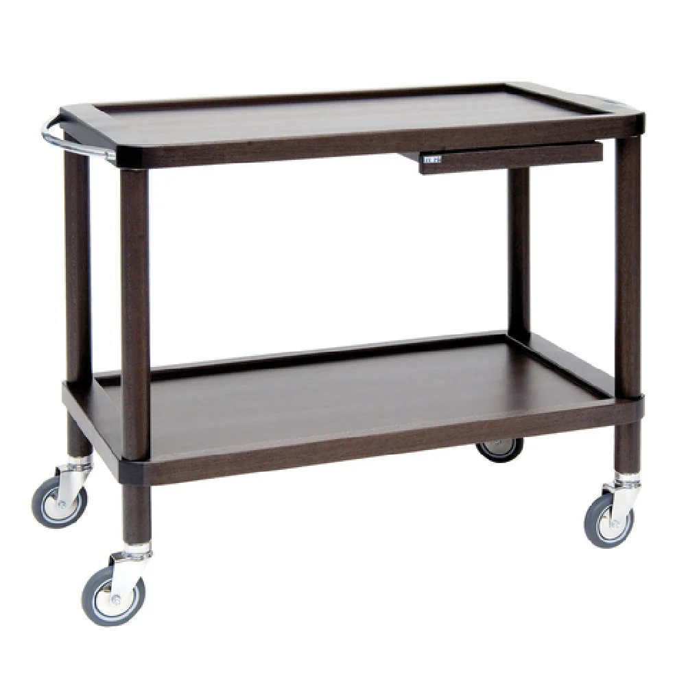 Service Ideas 37030020W 20.5 Inch Two Level Serving Trolley Wenge Wood Black Finish Service Ideas 37030020W 20.5 Inch Two Level Serving Trolley Wenge Wood Black Finish