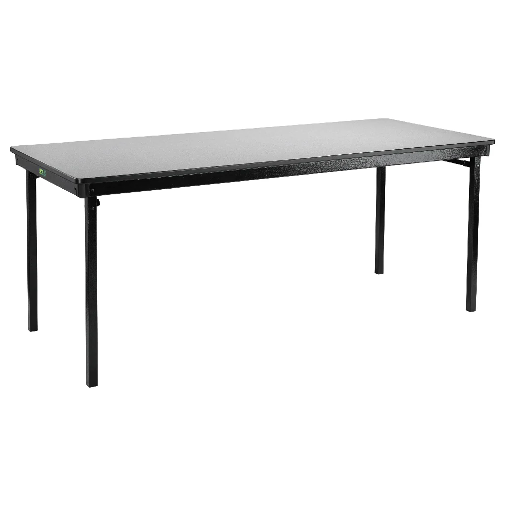 National Public Seating MSFT2472 24 Inch Width Folding Table 72 Inch Length 16-gauge steel frame with auto-engage locking system