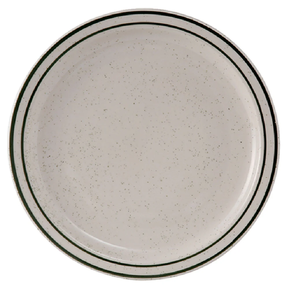 Tuxton TES-008 9 Inch Round Plate Narrow Rim Microwave and Dishwasher Safe Ceramic