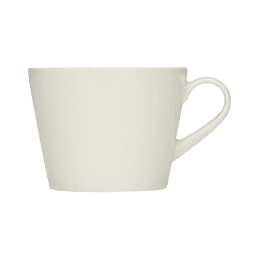 BauscherHepp 695176 8.8 Oz Cup Porcelain Bone White Non-stackable with Purity