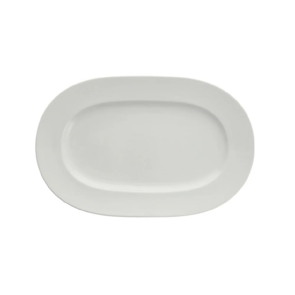 Fortessa 6000.F0000.25 14 Inch Oval Platter with Vitrified China White Finished Fortessa 6000.F0000.25 14 Inch Oval Platter with Vitrified China White Finished