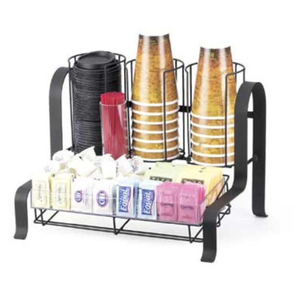 Cal Mil 1594-13 15-3/4 Inch Metal Condiment Caddy Black BPA Free