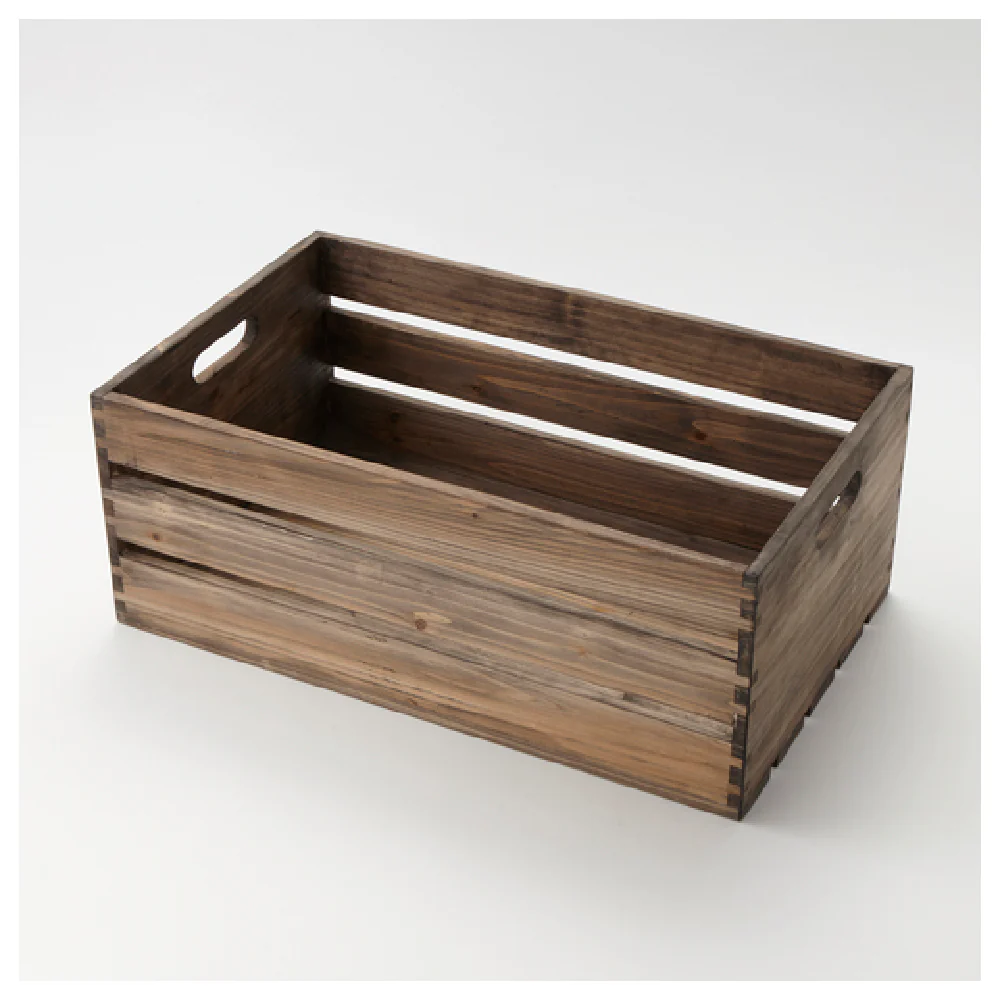 American Metalcraft WTV20 12 Inch Wooden Crate Vintage Display Storage