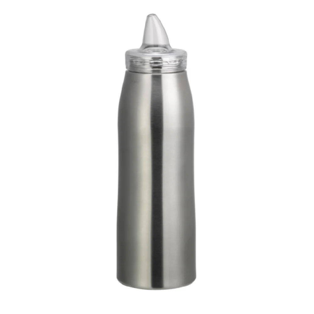 Service Ideas VV10SSCR 3.75 Inch Width Oil and Vinegar Cruet with Pour Lid Brushed Stainless Steel Service Ideas VV10SSCR 3.75 Inch Width Oil and Vinegar Cruet with Pour Lid Brushed Stainless Steel