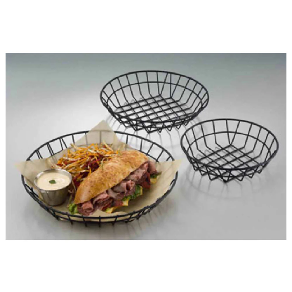 American Metalcraft WIB100 10 Inch Diameter Wire Basket Black Hand Wash Only