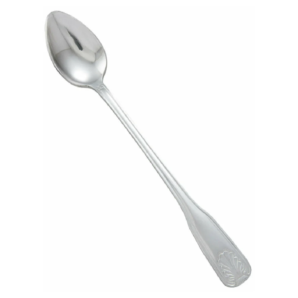 Winco 0006-02 7 Inch Iced Tea Spoon Extra Heavy Weight Mirror Finish 18/0 Stainless Steel