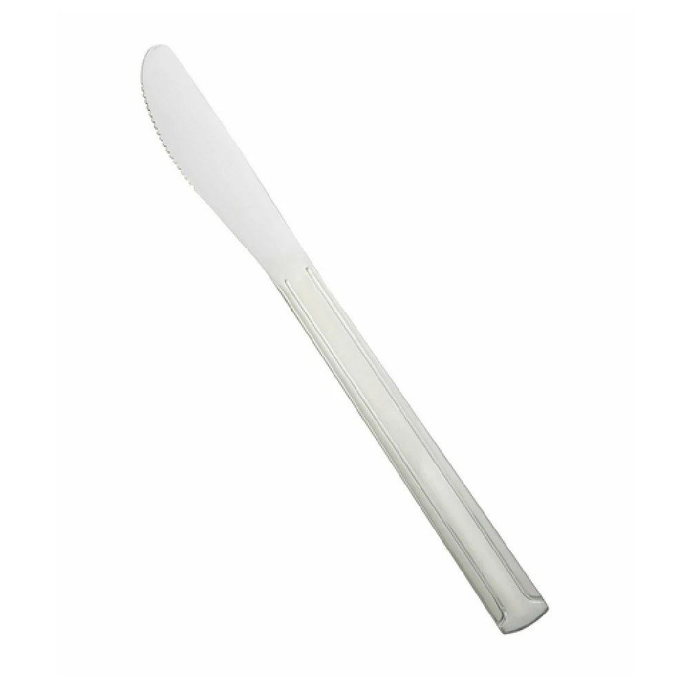 Winco 0001-08 8 Inch Dinner Knife Medium Weight Vibro Finish 18/0 Stainless Steel Winco 0001-08 8 Inch Dinner Knife Medium Weight Vibro Finish 18/0 Stainless Steel