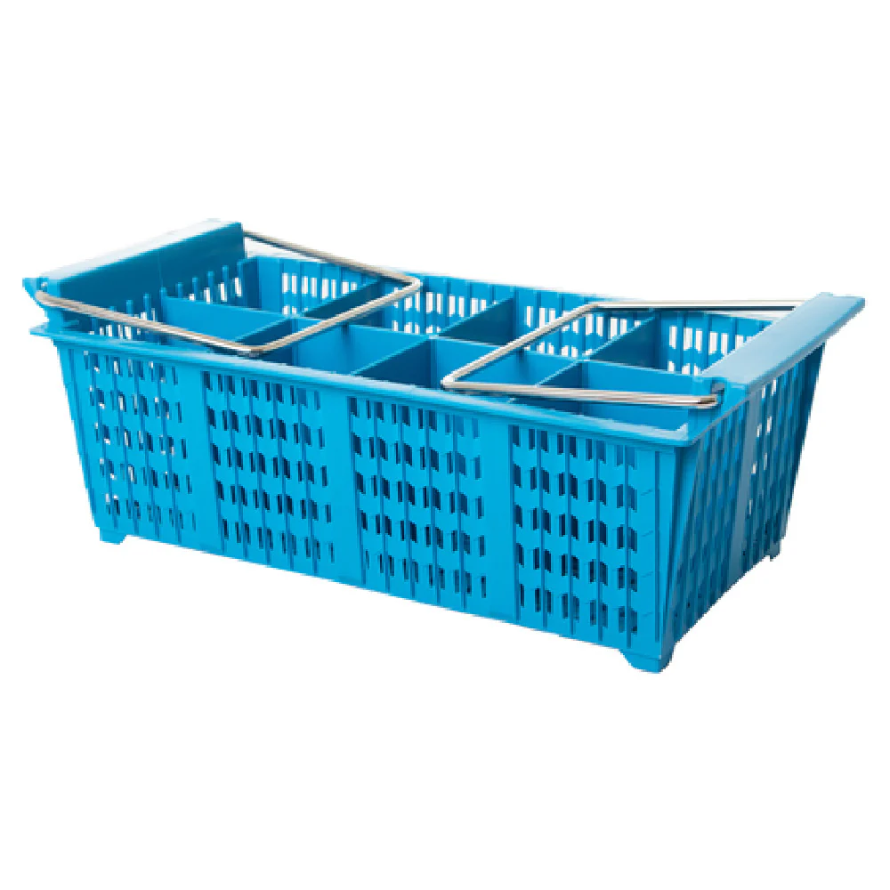 Royal Industries ROY WWR CB8 BL Cutlery Basket 8 Compartments With Handle Royal Industries ROY WWR CB8 BL Cutlery Basket 8 Compartments With Handle