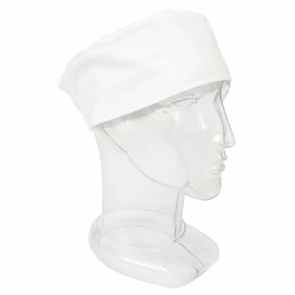 John Ritzenthaler Company RZCBWHC Chef Beanie 100% Cotton White with Elastic Back